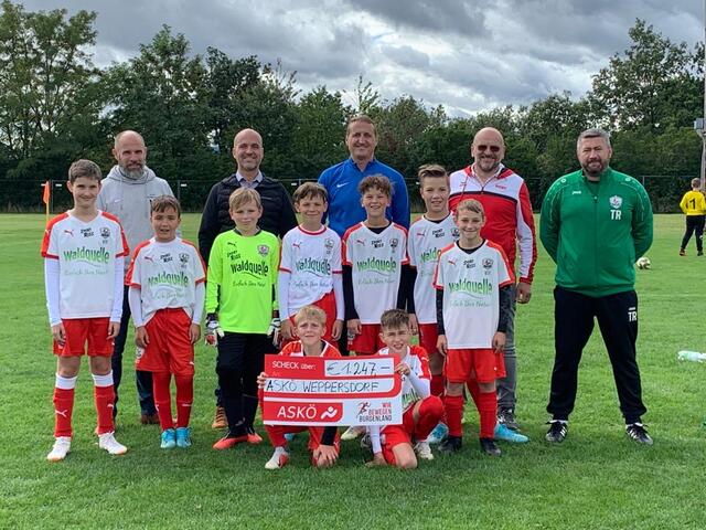 Die U12 FFZ Waldquelle Juniors mit Pekovits Mario, Raab Marcus, Raab Peter, Steiner Franz und Rene Durda