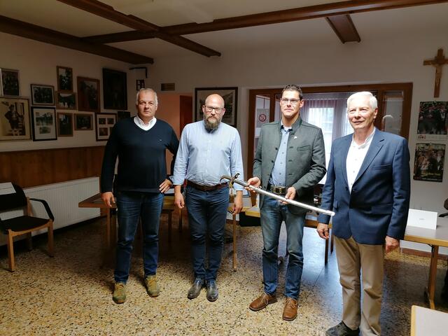 Bezirksmajor Roland Klaunzer (SK Matrei), Viertelkommandant Mjr. Dr. Alexander Wanner (SK Matrei), Bat. Kmdt. Mjr. Hans Stemberger (SK St. Johann) und Ehrenmajor Klaus Riepler (SK Matrei)