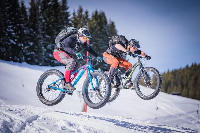 Neu für die heurige Wintersaison ist das Winterbiken im Postalm Winterpark.