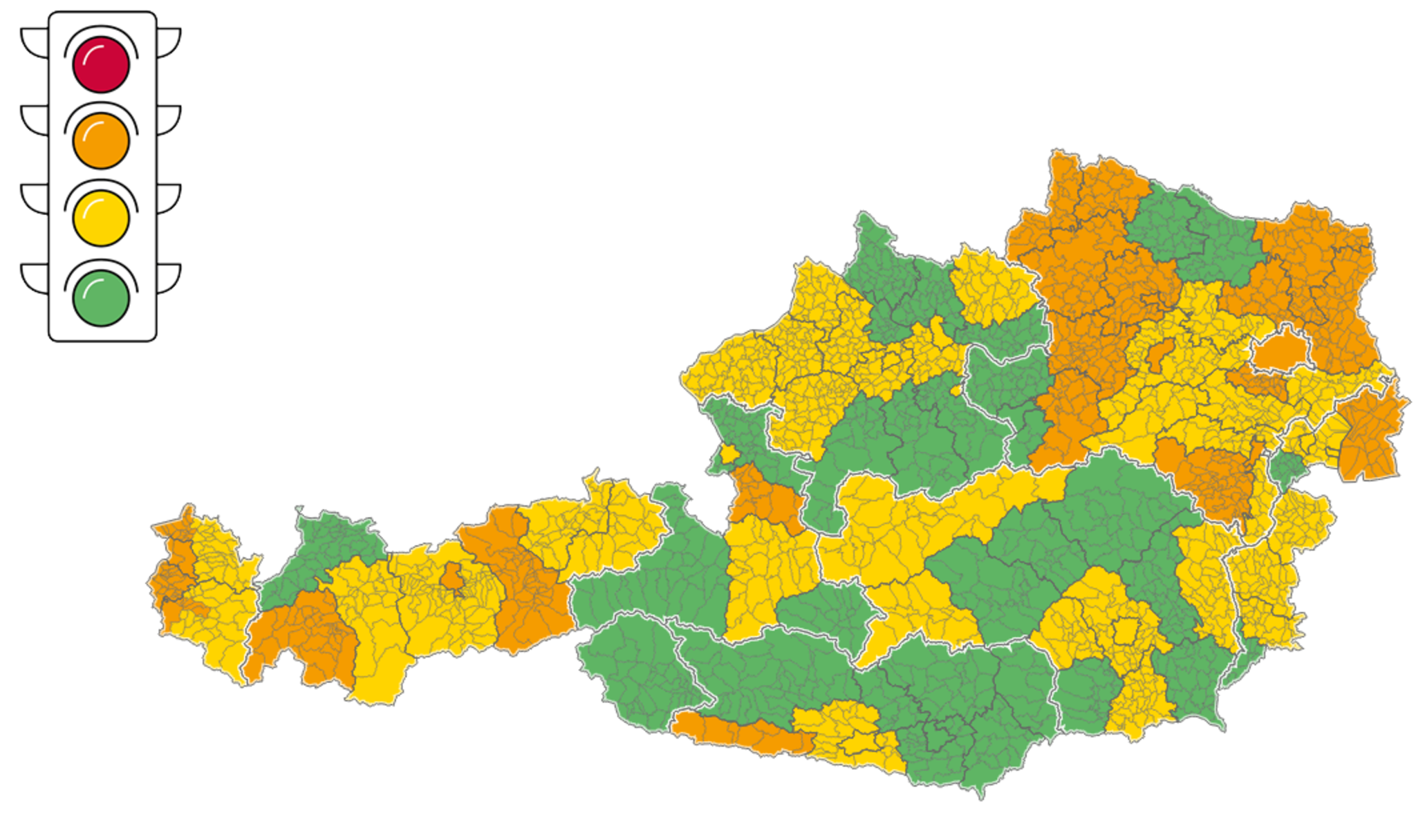 Corona-Ampel: Amstetten bleibt als einer der letzten Bezirke in NÖ