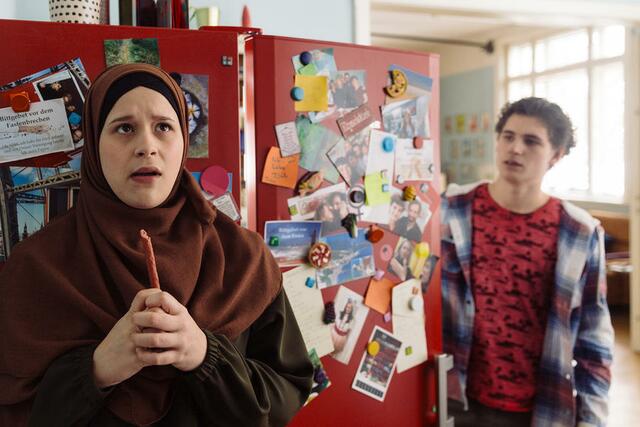 Hauptdarstellerin Chantal Zitzenhofer besucht Filmvorführung.