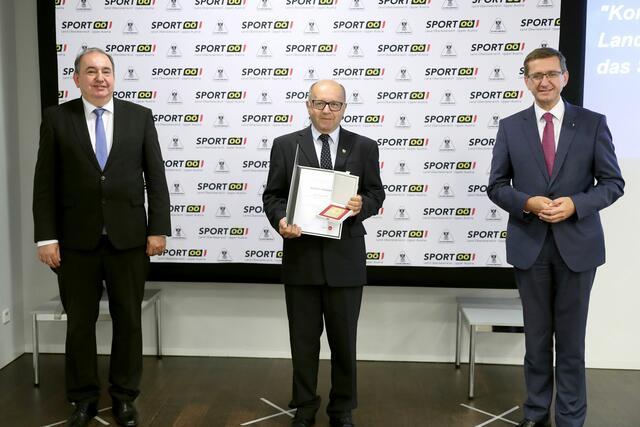 Erich Haider, Rudolf Krenner und Landesrat Markus Achleitner