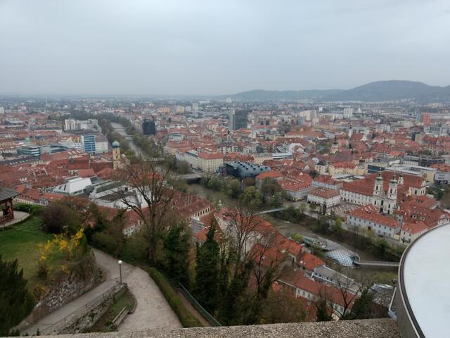 Die Stadt Graz von oben...