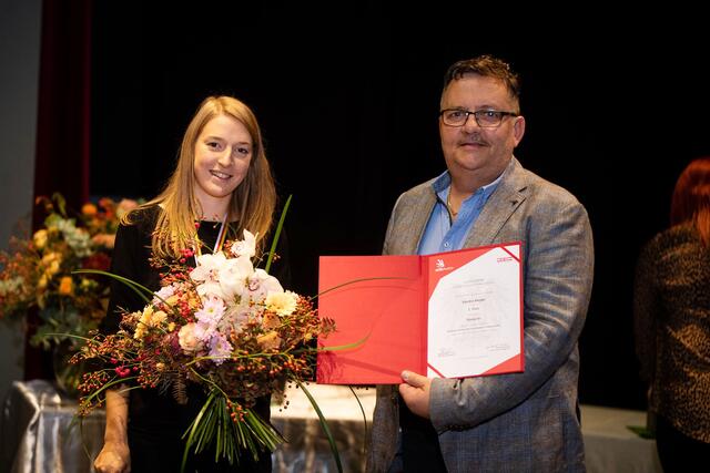 Sandra Berger holte bei den Floristen-Staatsmeisterschaften den zweiten Platz.