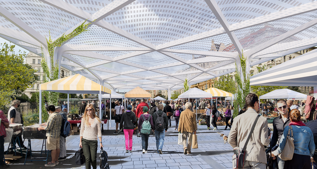 Vorbild für die "Markthalle" sind überdachte Märkte in anderen europäischen Städten.
