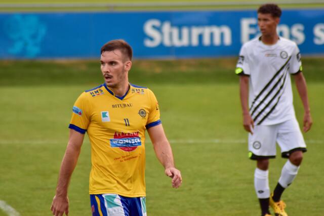 DSC-Stürmer Niko Tisaj traf in Wolfsberg und doppelt gegen Kalsdorf.