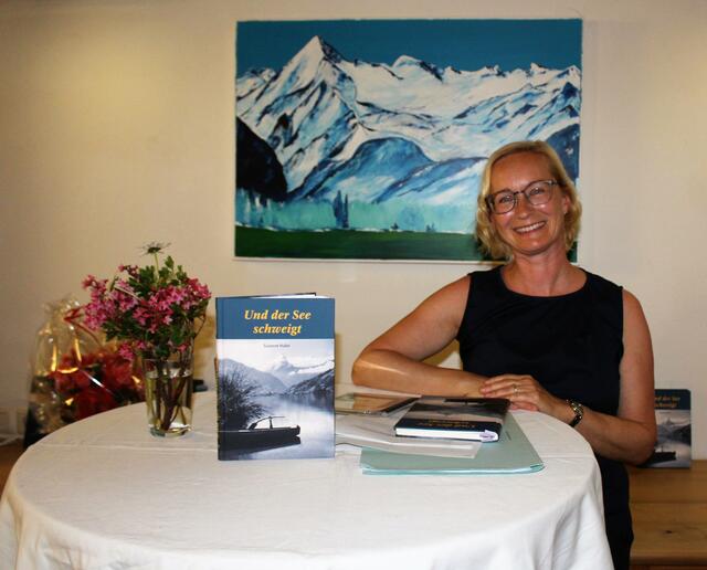 Susanne Huber bei einer Lesung