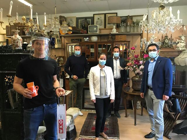 Sebastian Lehner, Bürgermeister Michael Cech, JW Bezirksvorsitzende Anja Kulinski, WK-Außenstellenobmann Andreas Kirnberger, WK-Außenstellenleiter Ramazan Serttas.