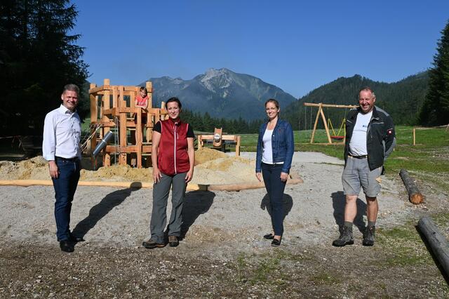 Erster barrierefreier Spielplatz im Mostviertel in der Promau in Hollenstein.