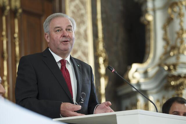 Befindet sich in Quarantäne: der steirische Landeshauptmann Hermann Schützenhöfer. Mitarbeiter positiv auf COVID-19 getestet. | Foto: STVP/Scheriau