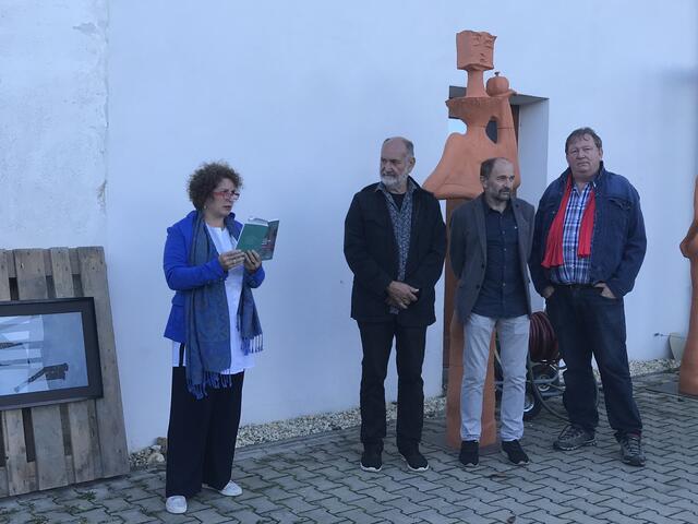 Lesung "immer wieder taucht ein cowboy auf": Maria Staribacher, Kurt Pieber, Rudolf Hochwarter, Horst Horvath