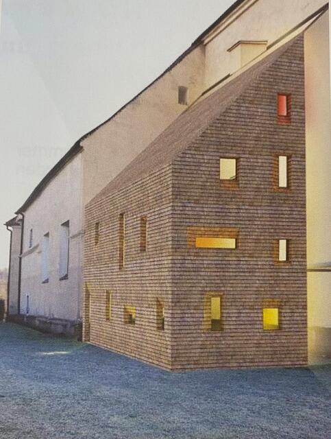 So soll der geplante Zubau an der Nordseite der spätgotischen Wallfahrtskirche “Maria Trost“ in Fernitz aussehen.