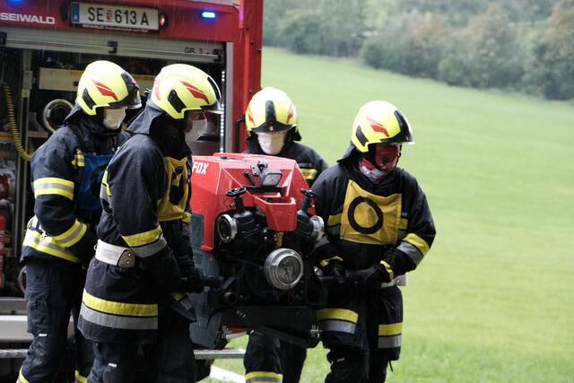Ende September wurde die Leistungsprüfung Branddienst unter besonderen Sicherheitsmaßnahmen durchgeführt.