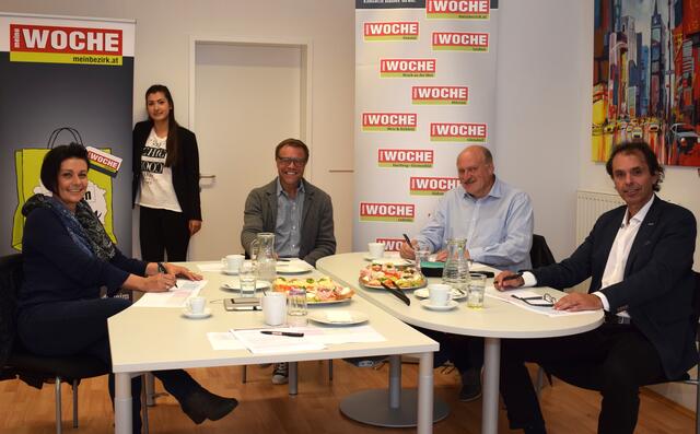 Jurysitzung zum Regionalitätspreis 2020: Daniela Czubik (Citymanagement Leoben), Manuela Kaluza (WOCHE), Robert Herzog (Tourismusverband), Helmut Wiesmüller (AMS), Alexander Sumnitsch (WKO) (v.l.).