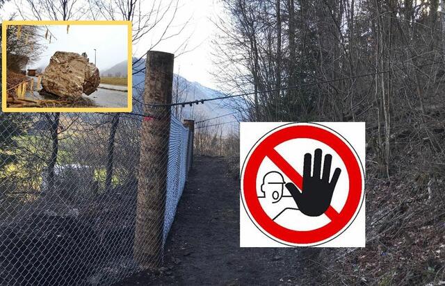 Steinschlaggefahr am Soleweg in Ebensee: Sperre bleibt bis Frühjahr 2021 aufrecht.