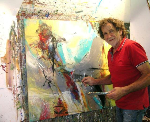 Auch Gerhard Guttmann arbeitete dieses Mal im Heimatelier.
