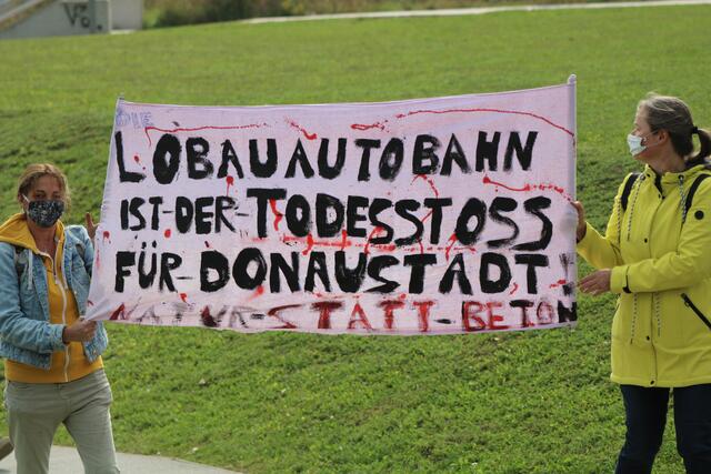 "Lobauautobahn ist der Todesstoß für Donaustadt", sagen Klimaaktivisten, die für mehr Lebensqualität sind.