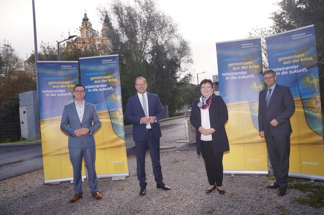 Patrick Strobl, Bernhard Ebner, Michaela Hinterholzer und Franz Rennhofer