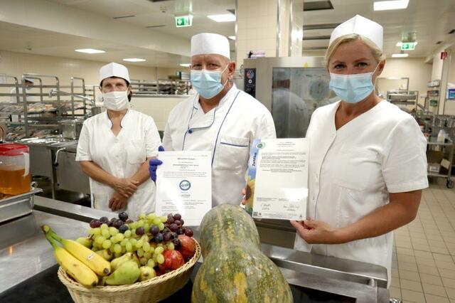 Stv. Küchenleitung Hilda Lechner, Sous Chef Hannes Friedrich und Küchenleitung Josefa Mitterhofer.