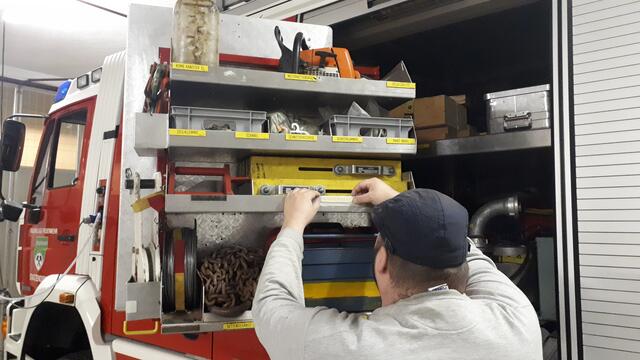 Wartungen am Rüstlöschfahrzeug wurden vorgenommen.