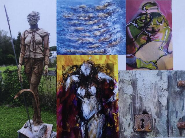 Blick nach Enzenreith, wo eine Künstlergruppe ausstellt.