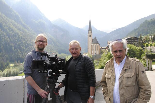 Das Filmteam F.Aigner, R. Ogris, A. Ninaus in Heiligenblut.