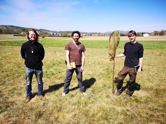 Unter anderem zu Gast in der Region: die Insektenforscher Harry Wagner, Lorenz W. Gunzy und Helge Haimburg (v.l.).
