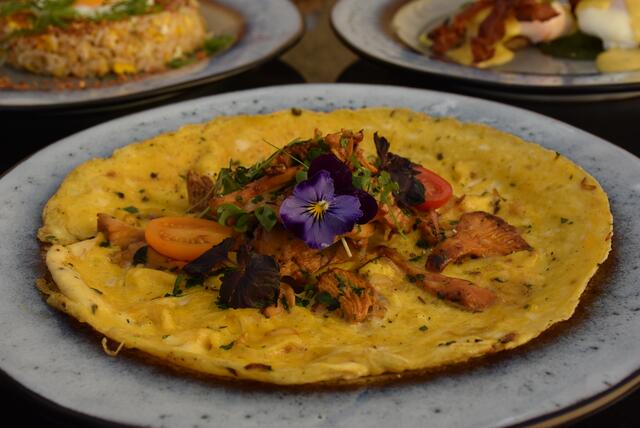 Omelette mit Eierschwammerl