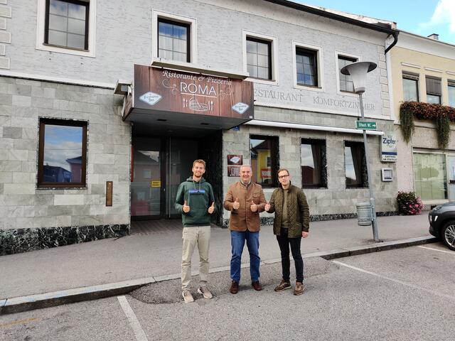 Von links: Elias Engelhart, Rudolf Hofer und Lukas Atteneder.