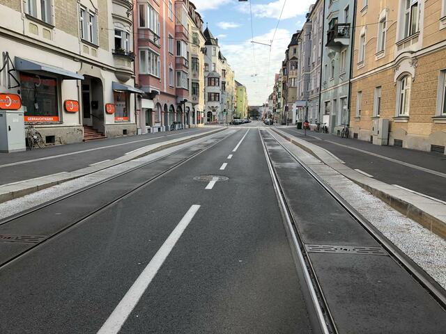 Wo fährt man hier am Besten? Zwischen den Rillen?