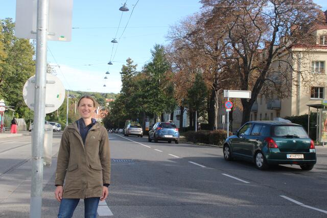 Katharina Hemmelmair freut sich auf eine Verkehrsberuhigung. | Foto: Lea Bacher