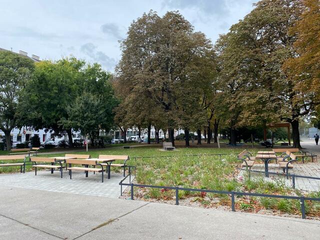 "Raus aus dem Asphalt": Nach rund drei Monaten wurden die Umgestaltung des Allerheiligenparks abgeschlossen | Foto: Kathrin Klemm