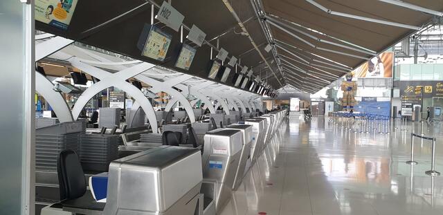 Der Flughafen in Bangkok war leer. | Foto: KK