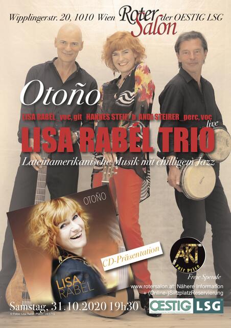 Otoño heißt die neue CD des LISA RABÉL TRIOs, deren Lieder es live während der Präsentation spielt