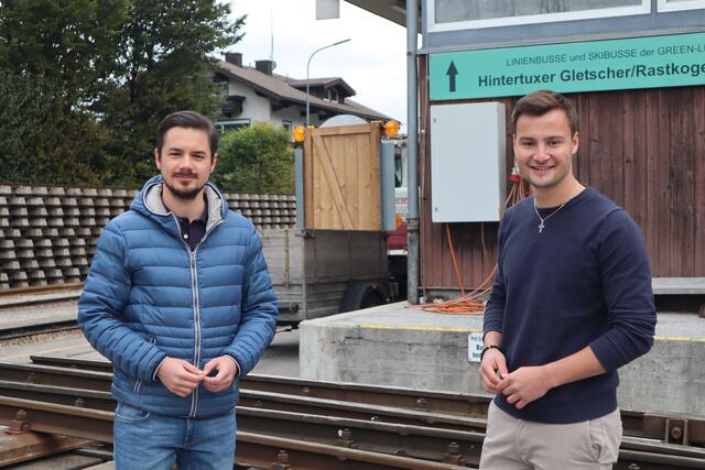 Peter Stöckl und David Amor (beide JVP) bekennen sich klar zum Zillertaler Mobilitätsplan.