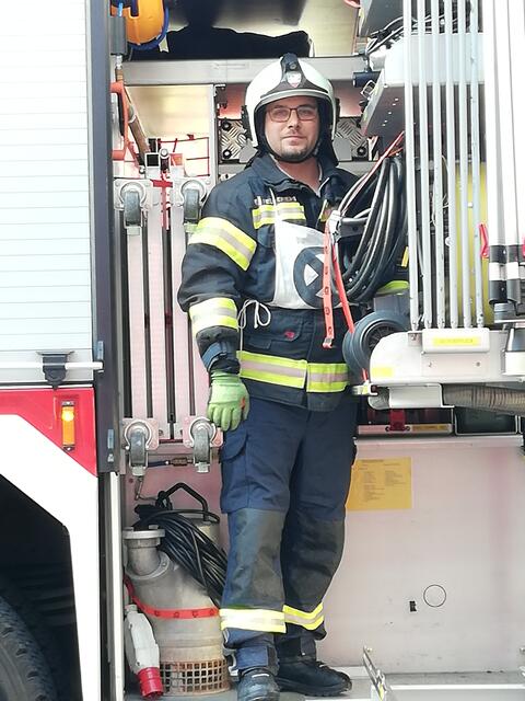 Markus Hois aus Enns ist Feuerwehrmann aus Leidenschaft.