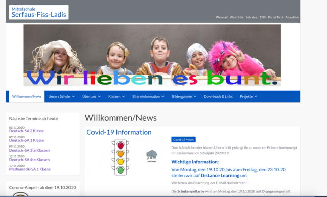 Information auf der Homepage der MS Serfaus-Fiss-Ladis.