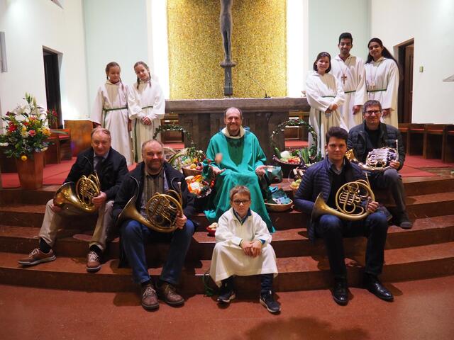 Der Gottesdienst wurde vom neuen Hornquartett Wiener Neustadt begleitet.  | Foto: Gottwald