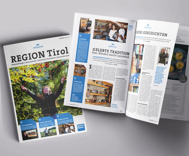 Die neue Ausgabe der "Region Tirol" ab 21./22. Oktober in Ihrer Bezirksblätter Ausgabe oder ab sofort online!