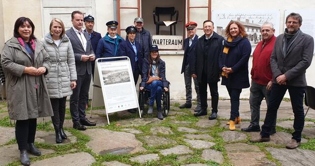 Das Museum im alten Zeughaus zeigt im Museumshof eine Sonderschau zu vier Gedenktagen der Radkersburger Bahn.