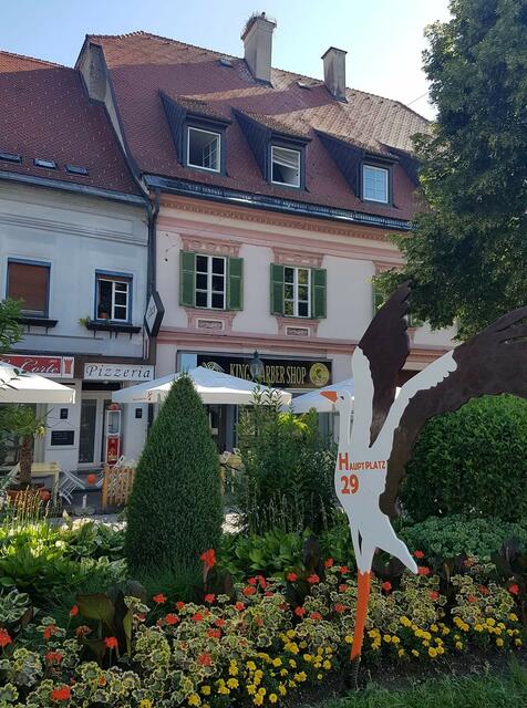 Eine Attraktion am Voitsberger Hauptplatz. Das Storchenhaus der Familie Kerschbaumer