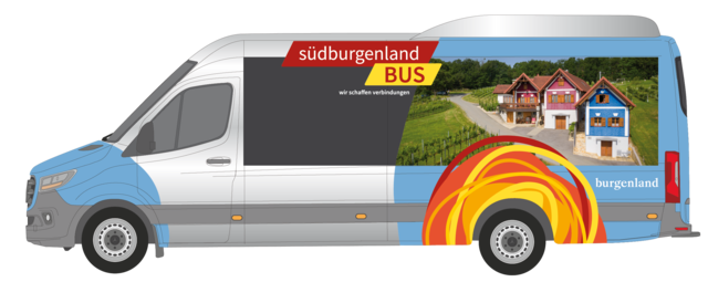 Die Südburgenland Busse sind gebrandet.