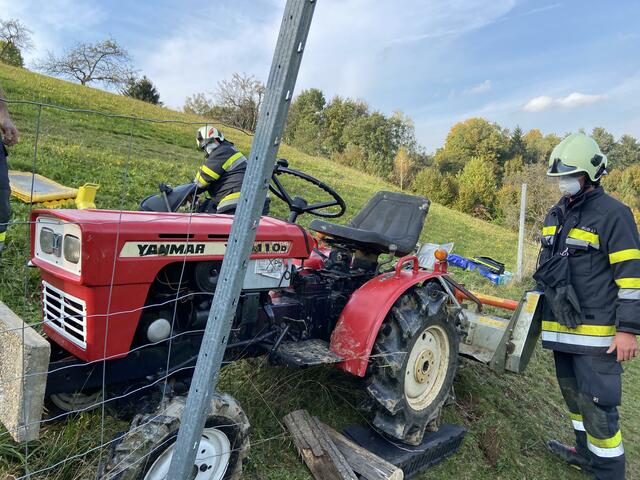 Dieser offene Traktor ist Ausköser für den schweren Unfall in Eibiswald gewesen. | Foto: FF Eibiswald