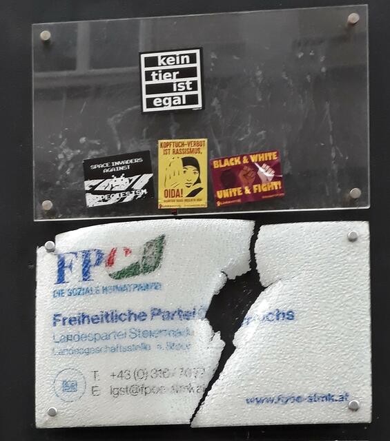 Vandalenakt bei der steirischen FPÖ in Graz | Foto: FPÖ