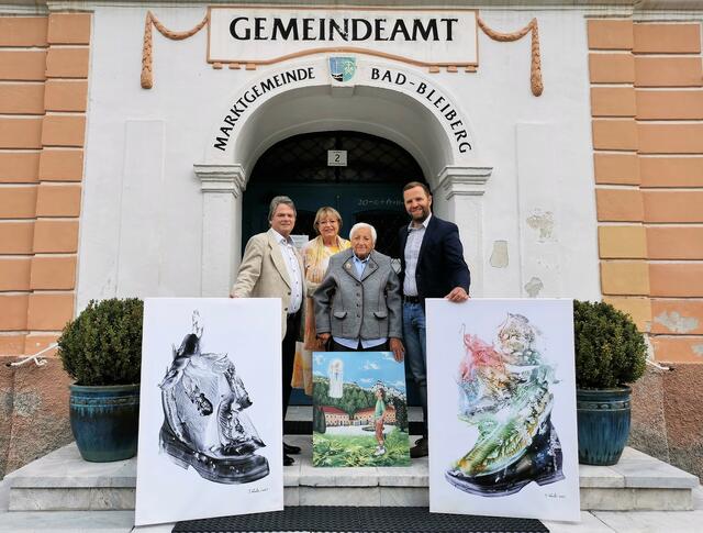 Ilona Wulz vermachte der Marktgemeinde Bad Bleiberg drei Gemälde. | Foto: Marktgemeinde Bad Bleiberg