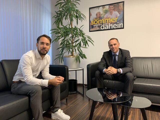 Max Gusel, Obmann der VP-Herzogenburg und Landesrat für Wirtschaft und Sport Jochen Danninger