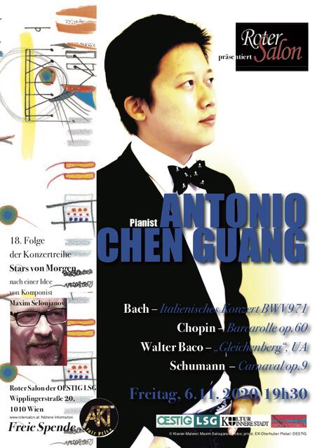 Herausragende, internationale Star-Hoffnung: Pianist ANTONIO CHEN GUANG.