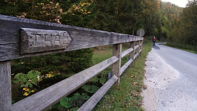 ... am Straßenrand zurück zum Ausgangspunkt nach Thal! ... In der einsetzenden Dämmerung geht dieser schöne Wandertag zu Ende! ... 