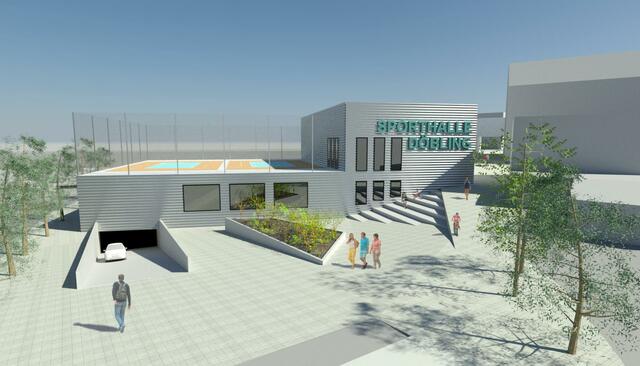 Sporthalle Döbling: So könnte es nach Daniel Reschs Vision in der Leidesdorfgasse aussehen.
