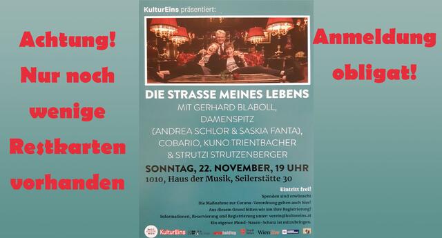 Damenspitz, Cobario, Kuno Trientbacher, Strutzi Strutzenberger und Gerhard im Haus der Musik